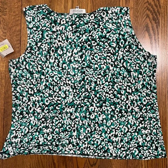 Kasper Ladies Green/White/black Tank, NWT Size 3X - Picture 5 of 10